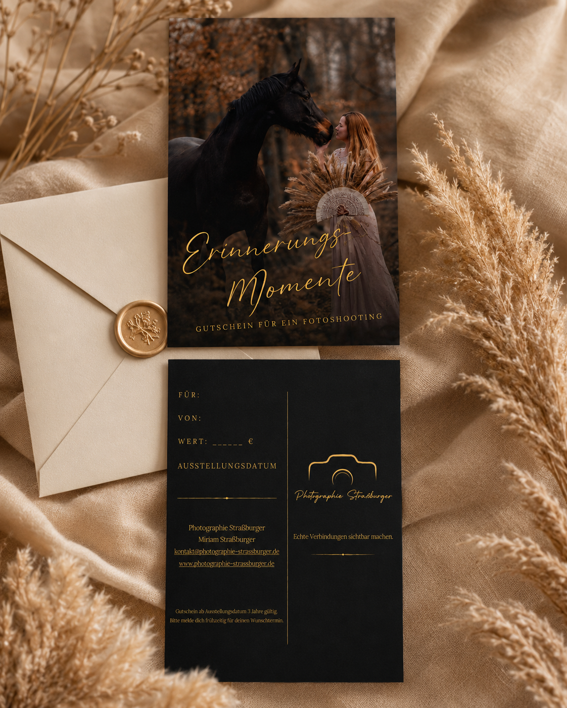 Geschenkgutschein von Photographie Straßburger für ein Fotoshooting